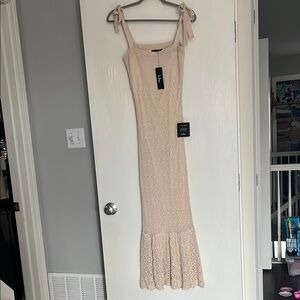 Tan Sleeveless Square Neck Sheath Maxi Dress Brand new with tags. FINAL PRICE!